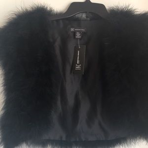INC  fur black top Shell lining 100%